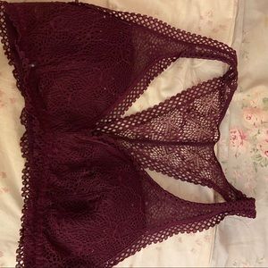 Victoria’s Secret burgundy lace bralette